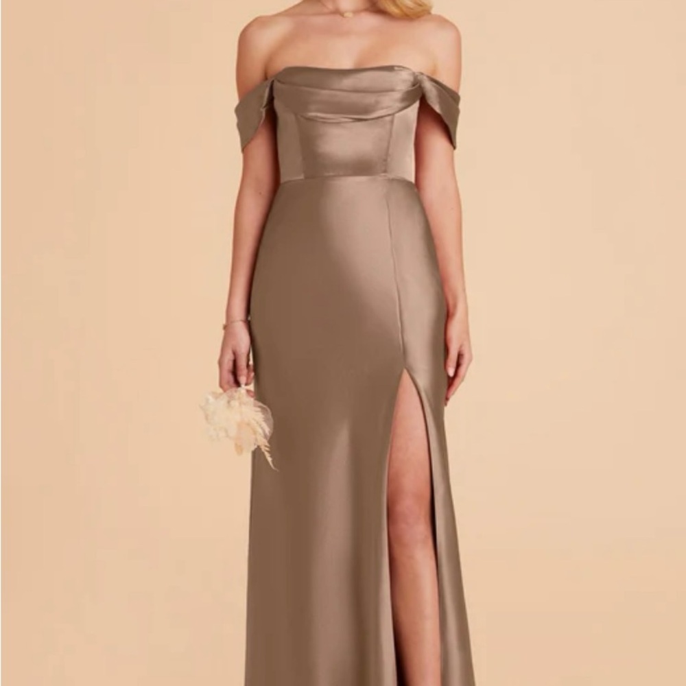 Birdy Grey Mia Convertible Dress
Mocha -  Shiny Satin - Size Medium